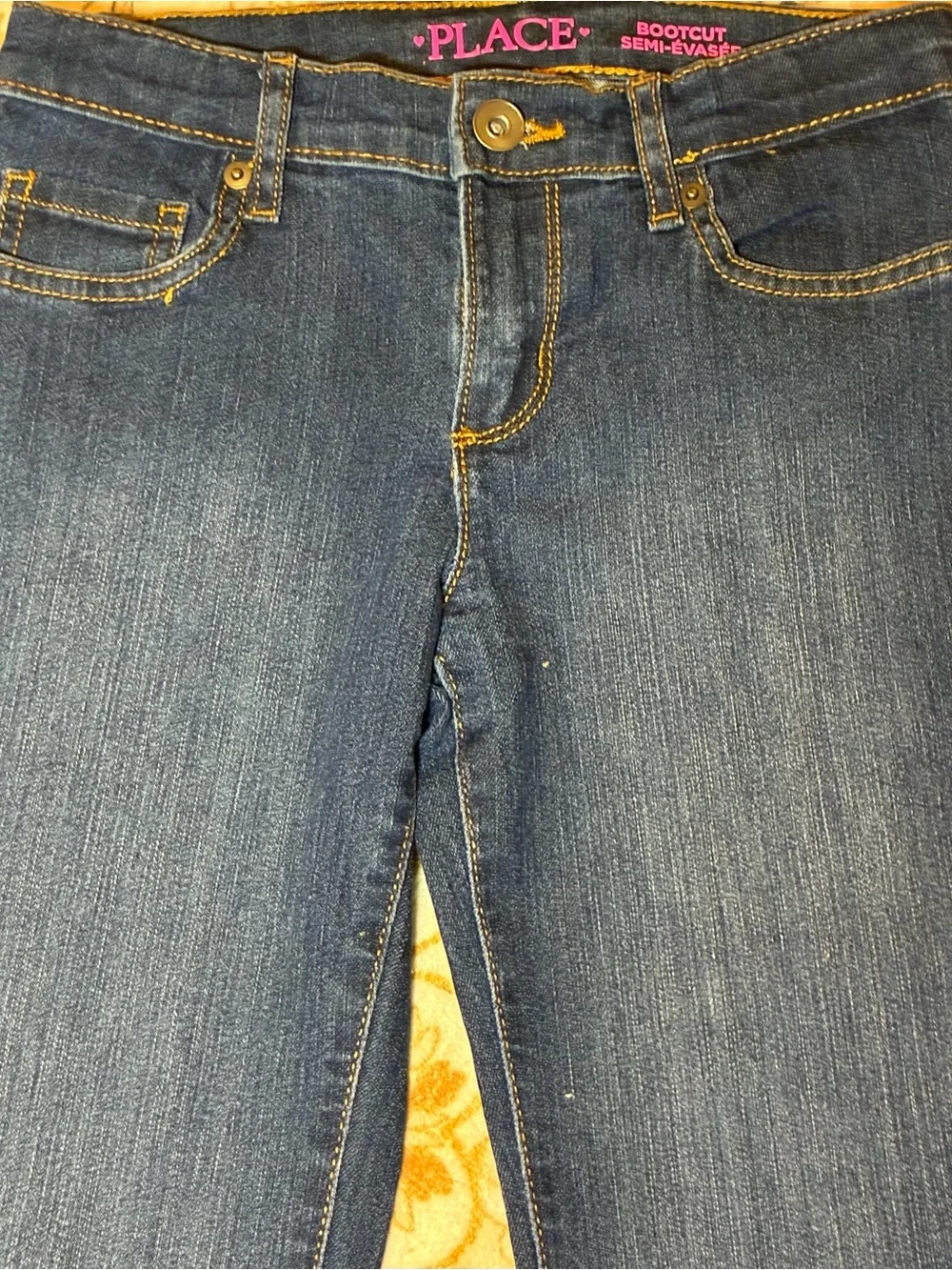 Old Navy and The Children's Place Girls Blue Skinny & Dark Bootcut Jeans